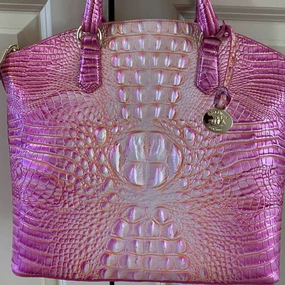 Brahmin Peony Ombré Large Duxbury Satchel - Picture 4 of 5